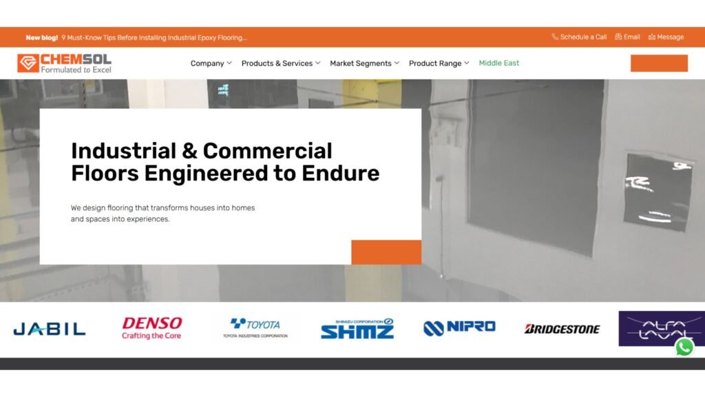 Chemsol Polymer Website Design