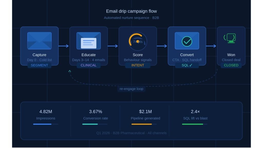 Why Email Drip Campaigns Multiply Sales Qualified Leads in B2B Pharmaceuticals - Campaigns