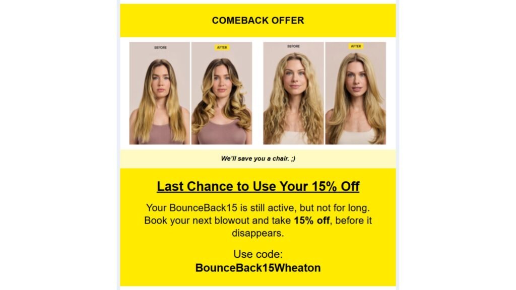 How Retarget Email Campaigns Revive Past Salon Customers - Offers via email
